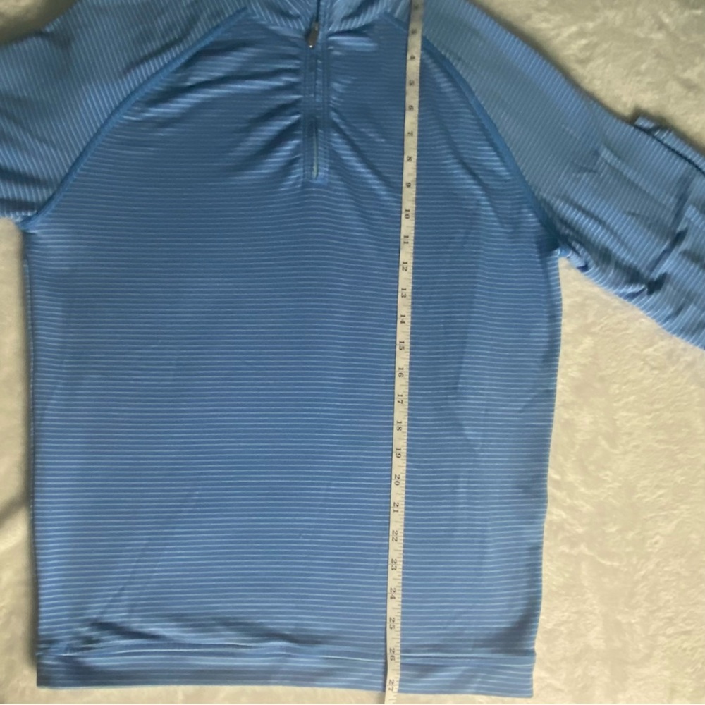 Peter Millar Stripe Performance Quarter-Zip Pullover. - Picture 6 of 9